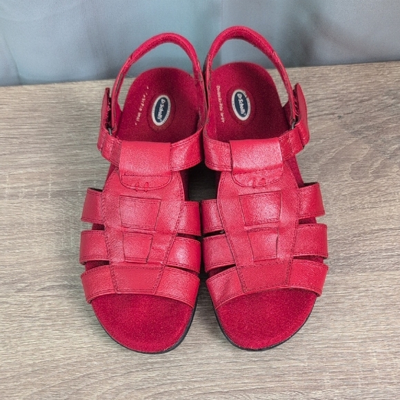Dr.Scholls Red Sandals. 9M. Euc - Picture 1 of 13